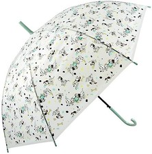 Basic Standard Long Umbrella Popular with Girls and Teens Semi-Transparent Vinyl
