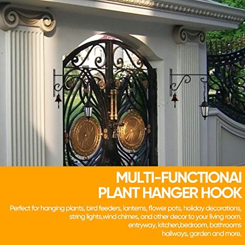Plant Hooks,12Inch 8P Metal Wall Hook,Anti-Rust Indoor 12 Inch Black/8Pcs - Bild 6 von 7