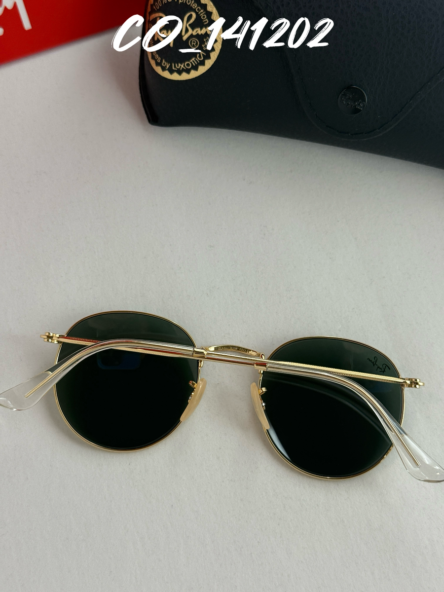 Ray-Ban RB3447 Round Metal Sunglasses Green G-15 Lens Men/Women