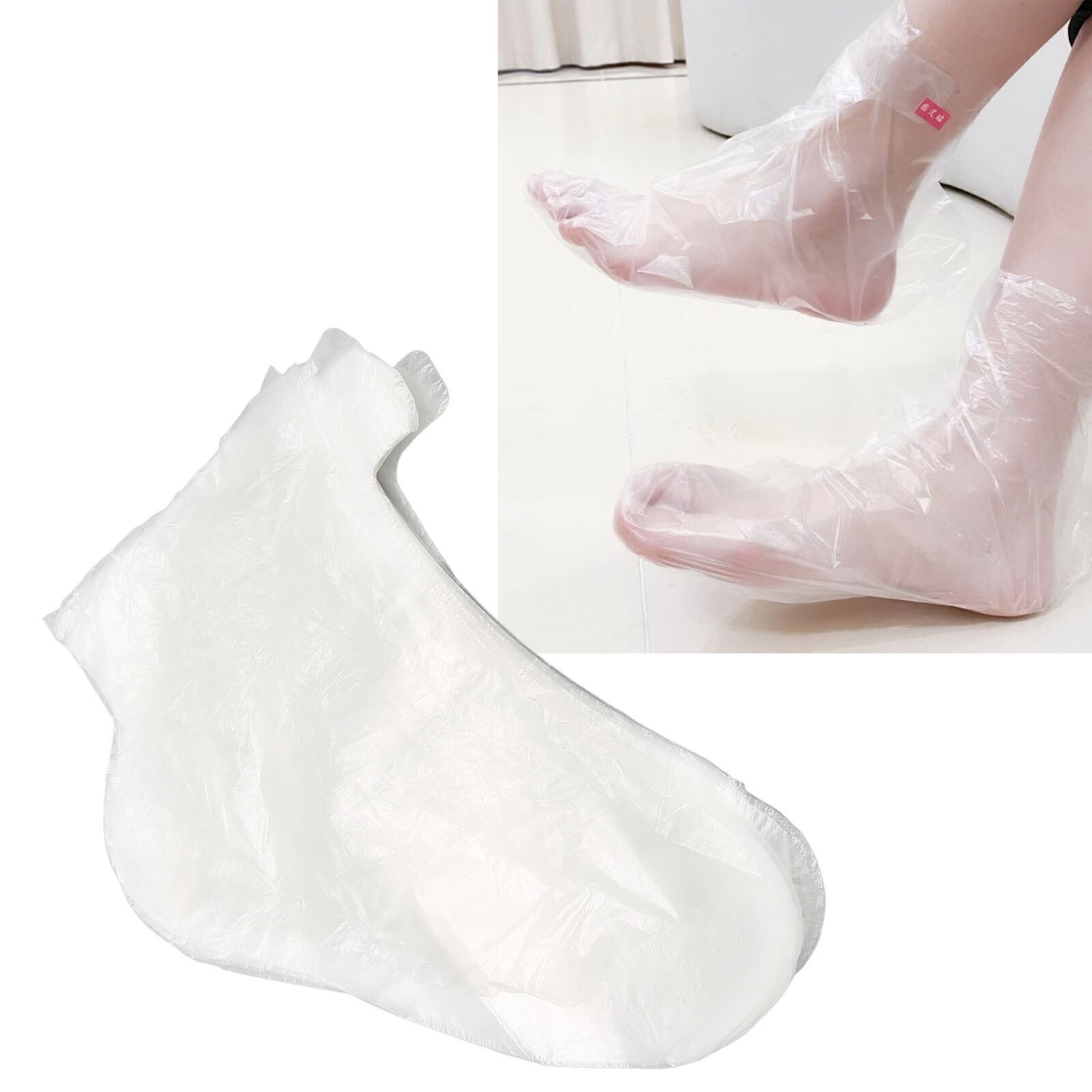 100pcs Paraffin Wax Feet Covers Disposable Use Fixing Stickers Paraffin Bath