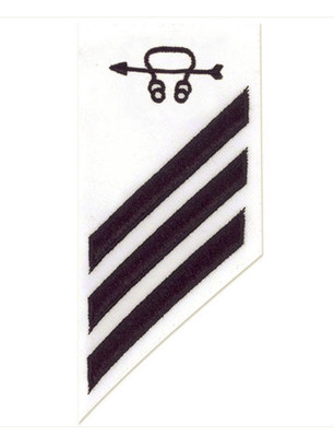 Vanguard NAVY E-3 COMBO RATE: SONAR TECHNICIAN ON WHITE DRESS UNIFORM