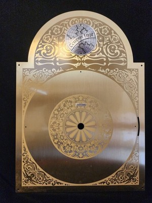 Vintage Solid Brass Hamilton Grandfather Clock Tempus Fugit Face Replacement