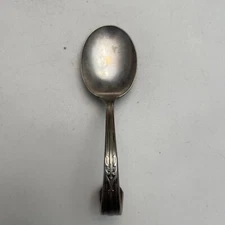 Vintage Curved Baby Spoon National Silver Company NSC EPNS Silver Plated