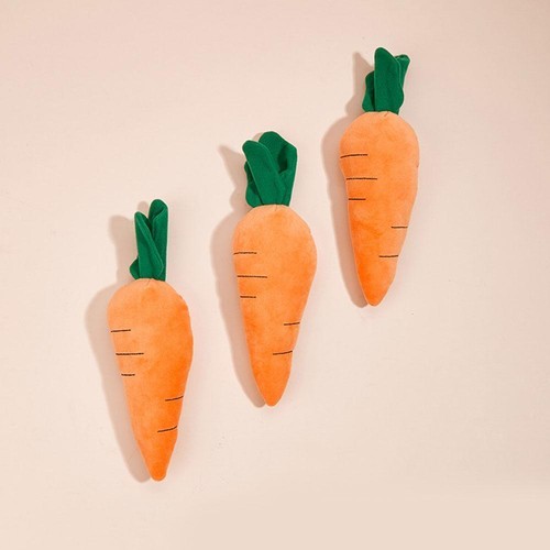 Carrot Dogs Squeaky Toy Bite Resistant Relieve Anxiety Toy. Dog Chew O4N2 C4C5 - Photo 8/12