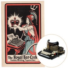 ORIGINAL Bar-Lock Typewriter 4-Page Booklet Flyer Advertisement Antique Vtg (a) thumbnail