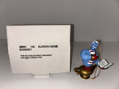 Disney Grolier Aladdin Genie Christmas Ornament Vintage 4'' Collectible 26231 12