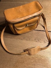 Vintage Camera Bag Case Shoulder Pack Leather Metal Closure