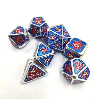 7Pcs Metal Dice Set Polyhedral Dice for DND RPG MTG Role Playing Tabletop Game