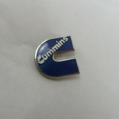 Vtg CUMMINS Hat Lapel Pin Button Pinback Engines Advertising Silver Tone NEW NOS