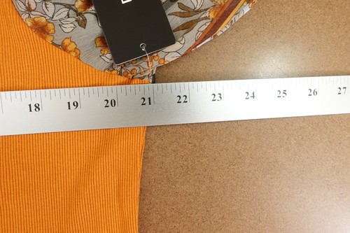 Hailey & Co Womens Size 1X Orange Contrast Long Sleeve Pullover Top NWT - Afbeelding 8 van 10