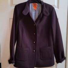 Vintage Tory Burch Women's Blazer Size 8 Dark Brown