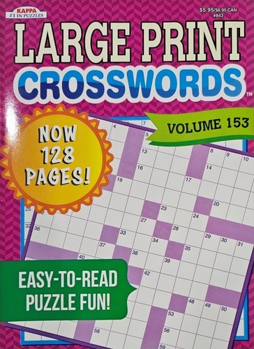 Large Print Crosswords Puzzle Books Kappa Games,Search,Hunt~ Pick up to 20 Vols - Imagen 70 de 123