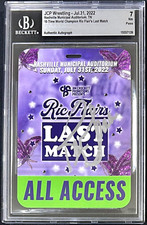 Ric Flair Signed Ric Flair's Last Match All Access Pass Jul. 31 2022 Becket NM 7