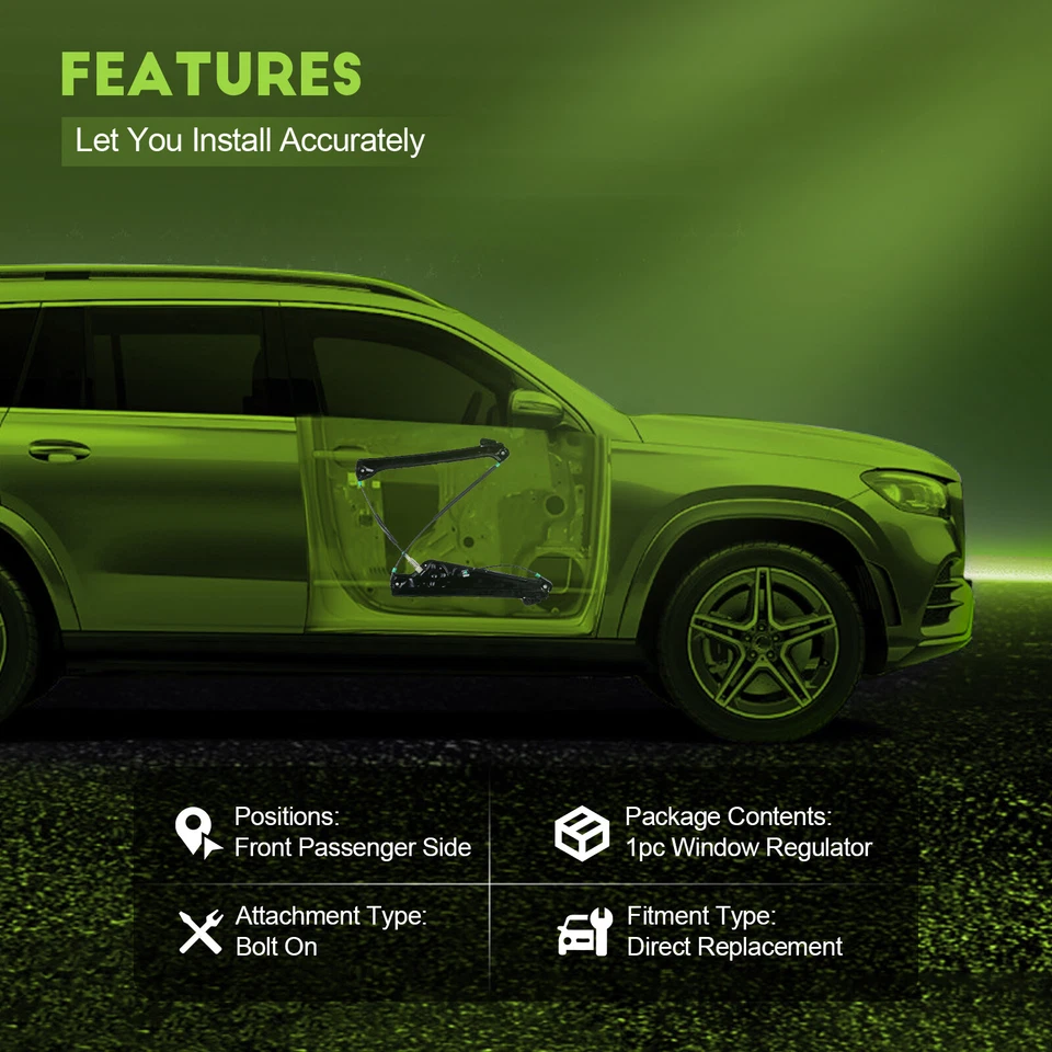 Regulador de janela dianteiro direito sem motor para BMW 745i 745Li 750i 750Li 760i - Imagem 2 de 4