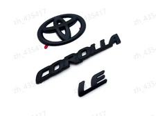 NEW Matte BlackOUT OVERLAY EMBLEM Fit 2020-2024 TOYOTA COROLLA LE PT948-02200-02