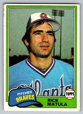 1981 Topps - Black Border Above Top Green Line #611 Rick Matula