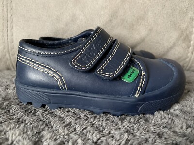 Kickers Infant Blue Leather Flat Shoes Size EU 22 UK 5