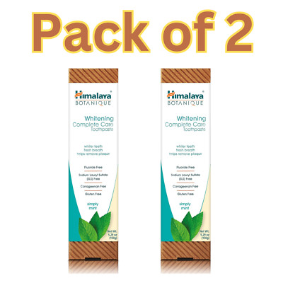 Himalaya Botanique Whitening Complete Care Toothpaste Simply Mint 5.29 oz -2pk