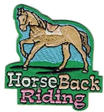 Girl Boy Cub HORSEBACK RIDING Horse Horses Fun Patches Crests Badges GUIDE SCOUT