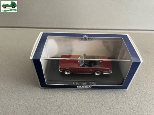 Voiture Miniature Triumph TR6 1970 Damson Red Norev au 1/43 - Photo 1/5