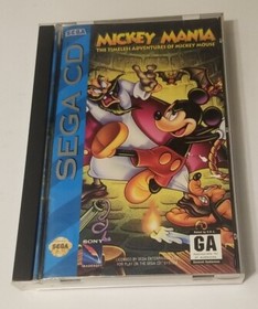 Mickey Mania  The Timeless Adventures Sega CD Complete Authentic / NO Poster 