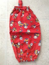 1 Homemade Fabric Flower Grocery Bag Holder