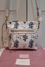 Beautiful Cream + Blue Radley 'Maple Cross Forget Me Not' Bag New with Tags!!