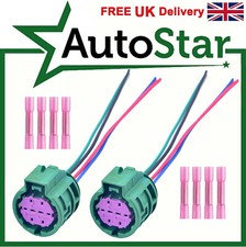 2 x Fiat 500 DRL Day Time Running Light Connector Wired Repair Plug 2007 to 2015