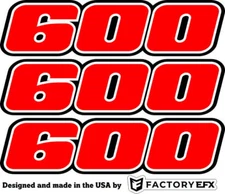 Red 600 Decals Stickers 4x4 Grizzly Graphics Quad ATV Sticker 4x2  decal