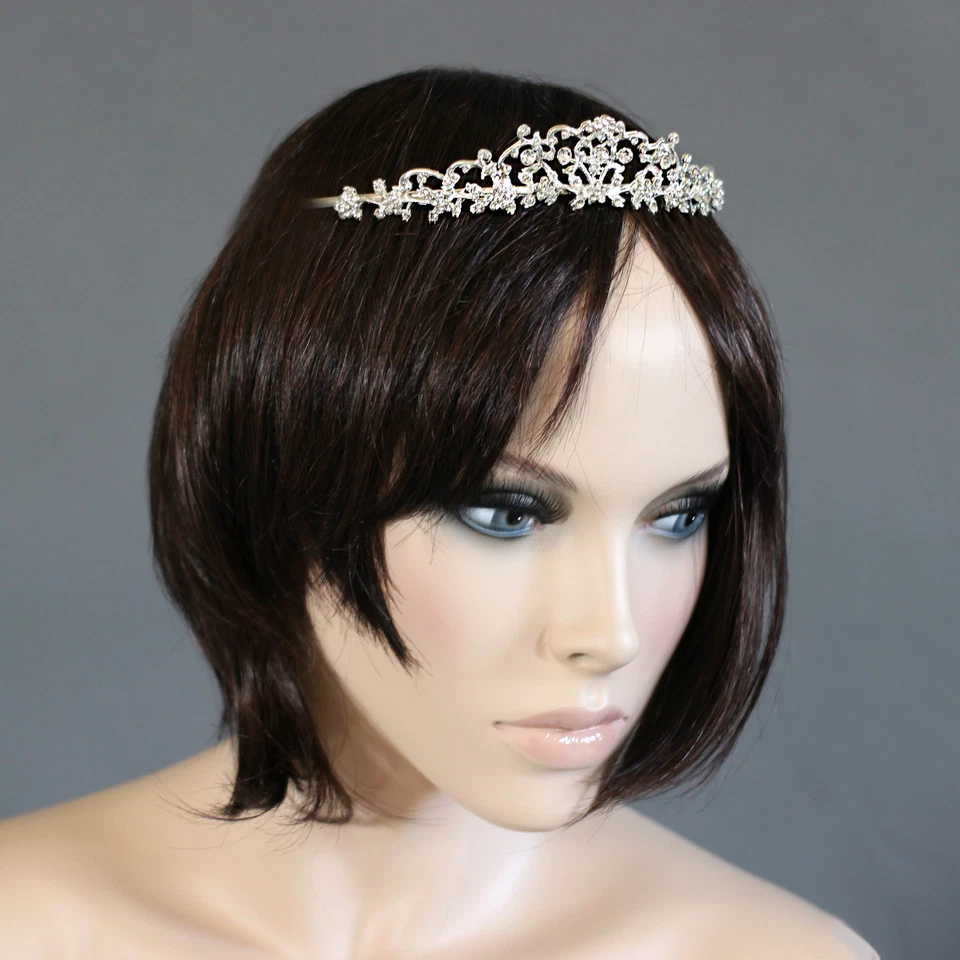 Luxus Diadem Strass Tiara Brautschmuck Haarreifen Haarschmuck Hochzeit  - Bild 2 von 2