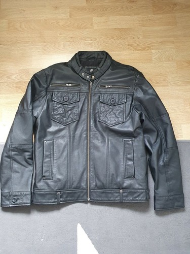 BURTON Leather Jacket - Large - Black 