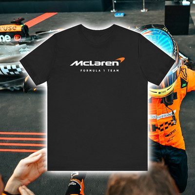 [USA] McLaren Racing Team F1 Formula One Tee T-Shirt - Black, Grey, Blue