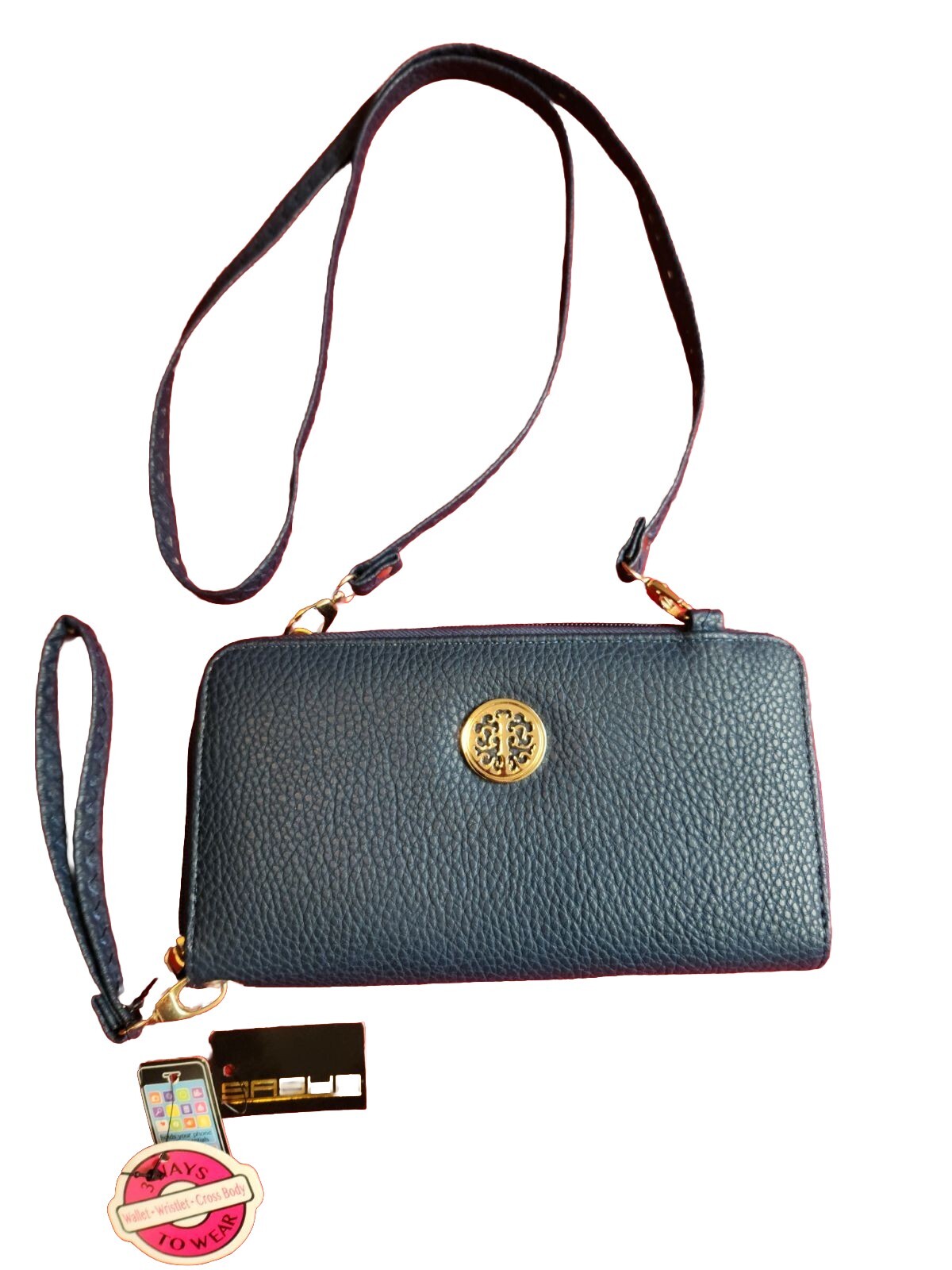 Sasha Wallet-Wristlet-Crossbody New With Tags Navy Versitile Combo Accessory!