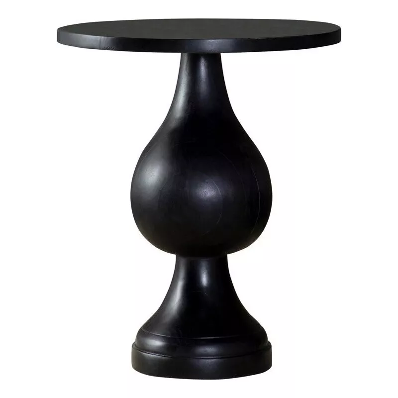 Black pedestal accent table outlet