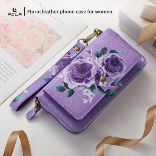 Large Capacity Multifunction Wallet Case Detachable Magnetic Cover for iPhone - Picture 42 of 84