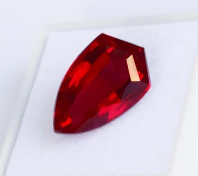 9.50 Ct Natural Blood Red Ruby Facet Fancy Unheated Certified Loose Gemstone