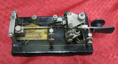 Vibroplex Bug 796 Fulton St. Brooklyn NY 1 Gold Pin-striped 1928 1930? sn 106612