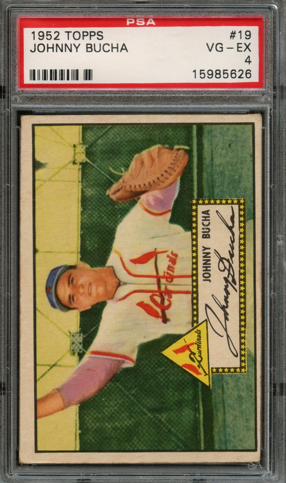 BB - 1952 Topps - #19 - Johnny Bucha - PSA 4 - VG-EX