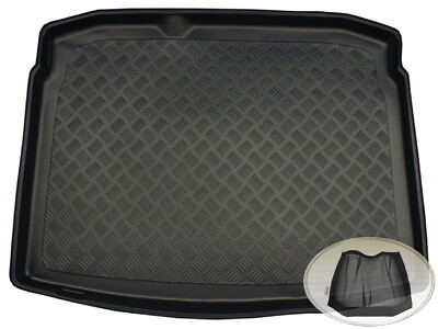 Z332459 Gerippte Kofferraumwanne + Klett-Netz für VW Volkswagen Golf 6 5K Schräg