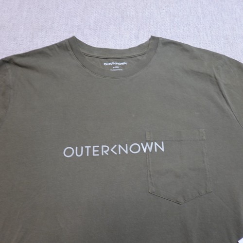 Outerknown T-Shirt Size XL Olive Green Logo Pocket Short Sleeve Casual Tee NWT - Picture 2 of 10