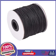 1.5mm 100 Yard Black Nylon Cord Wind Chime Cord Replacement Braided Blind String