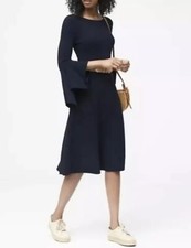 NWT Banana Republic Handkerchief-Sleeve Sweater Dress Size Small Navy