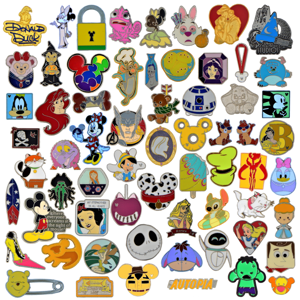 Disney 50 Assorted Park Pin Trading Lot Authentic Brand New Pins