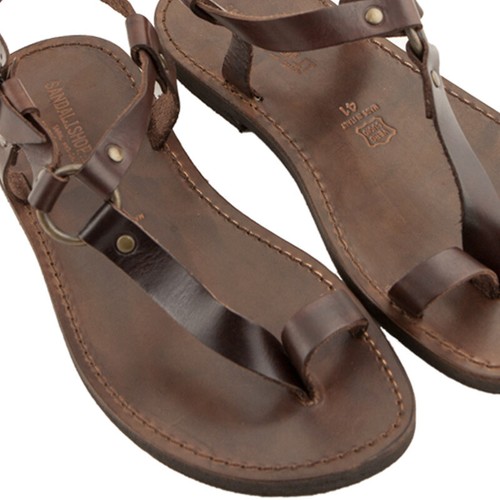 Sandals Leather Men & Leather Made IN Italy Artisan Men Leather