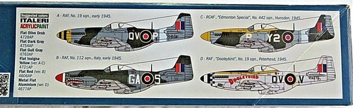 Italeri 2745 plastic plane kit MUSTANG Mk. IVa 1:48 Decals for 4 versions New - Picture 3 of 3