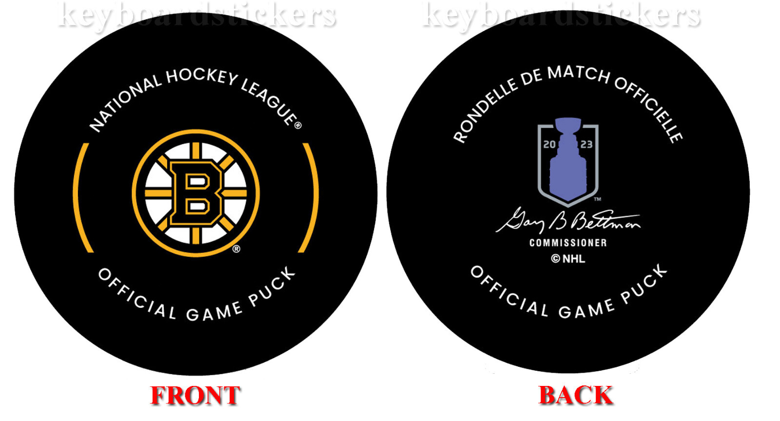 2023 NHL Stanley Cup Playoffs Boston Bruins Official Game Hockey Puck w/Cube eBay