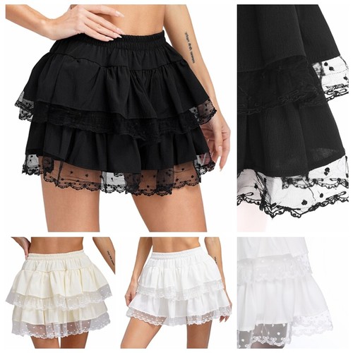 Women Clubwear Kawaii Skirt Wedding Costumes Lolita Lace Gifts High Waist Cute - Picture 3 of 43