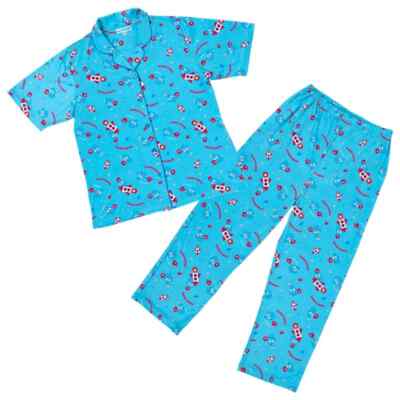 Sanrio Hangyodon Short Sleeve Shirt Pajamas Light Blue M-size 2025 Summer JP LTD