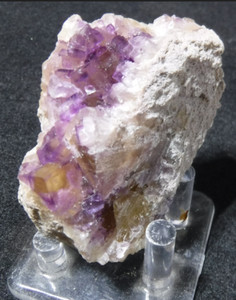 Bi-colored Fluorite (Yellow & Purple) Good Fluorescence Orienta Region, Morocco