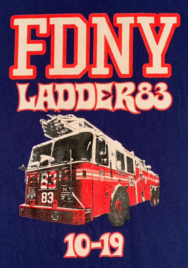 FDNY NYC Fire Department New York City T-Shirt Sz M Ladder 83